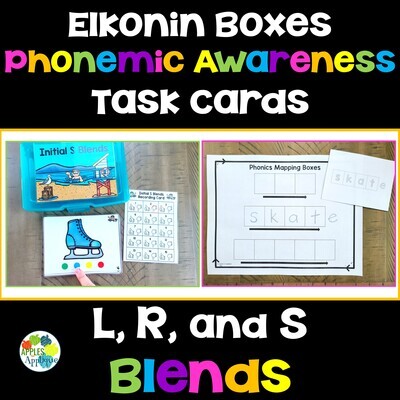 Beginning Blends Elkonin Boxes Phonemic Awareness Task Cards