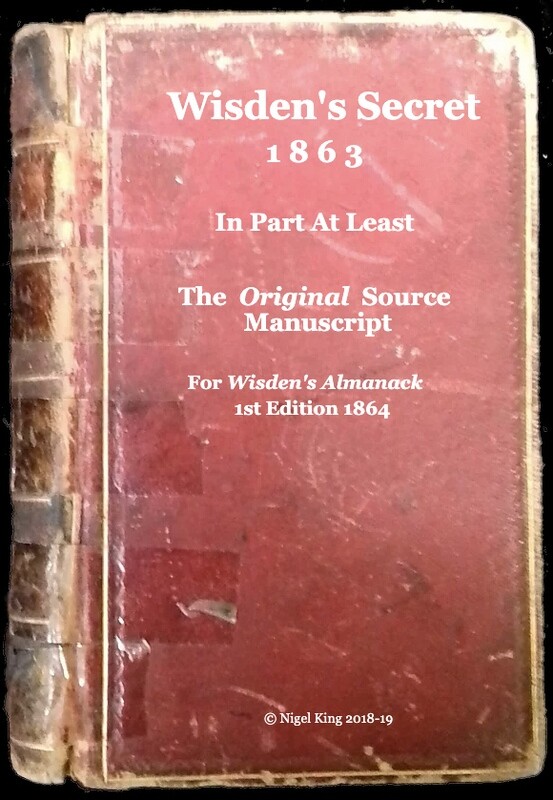 Wisden&#39;s Secret Original Source Manuscript