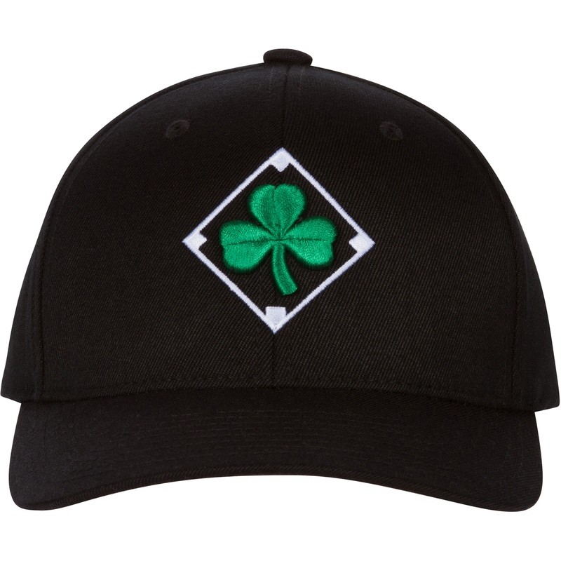 Irish Baseball Black Cap with Shamrock and Ireland Flag