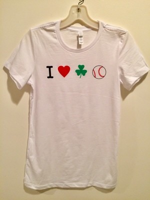 I LOVE IRISH BASEBALL Women's Icon T-shirt I LOVE IRISH BASEBALL Women's Icon T-shirt