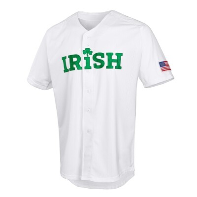 White Irish American Baseball Society Pro Button Down Jersey