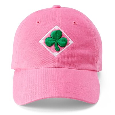 Adjustable Pink Cap with Shamrock Diamond Logo