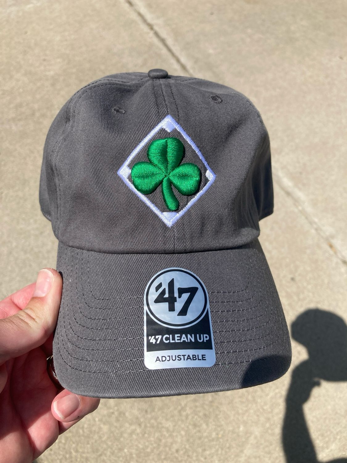 Adjustable &#39;47 Brand Shamrock Cap, Color: Charcoal