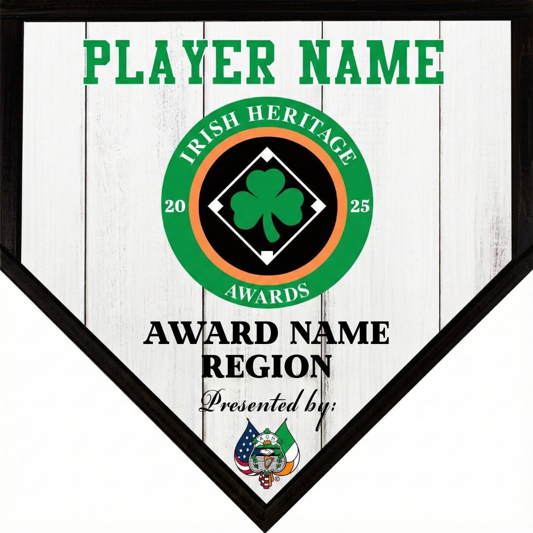 Irish Heritage Awards Home Plate Plaque