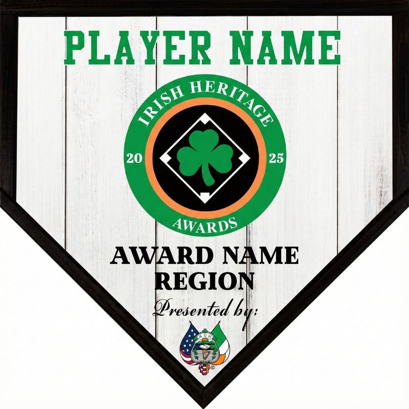 Irish Heritage Awards Home Plate Plaque