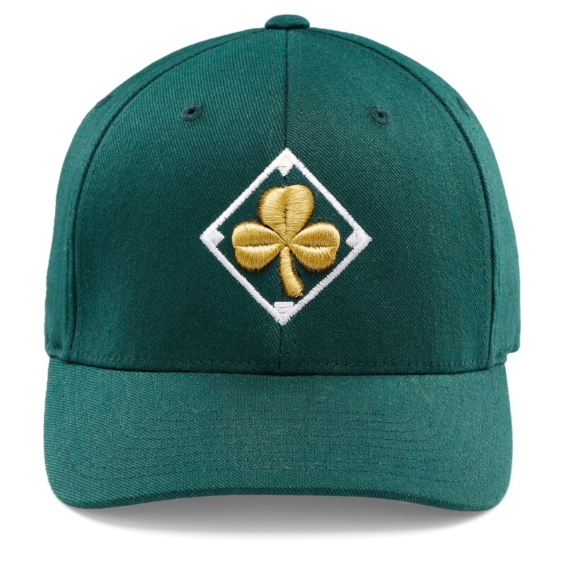 Green and Gold Classic Fit Cap with Gold Shamrock
