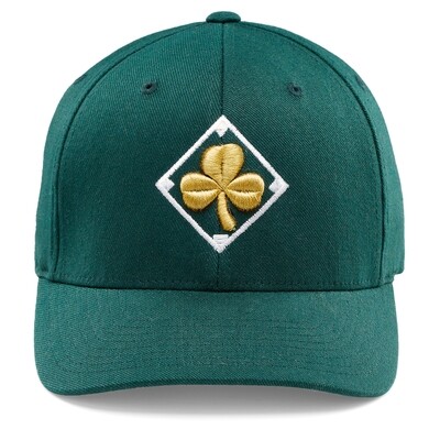 Green and Gold Classic Fit Cap with Gold Shamrock