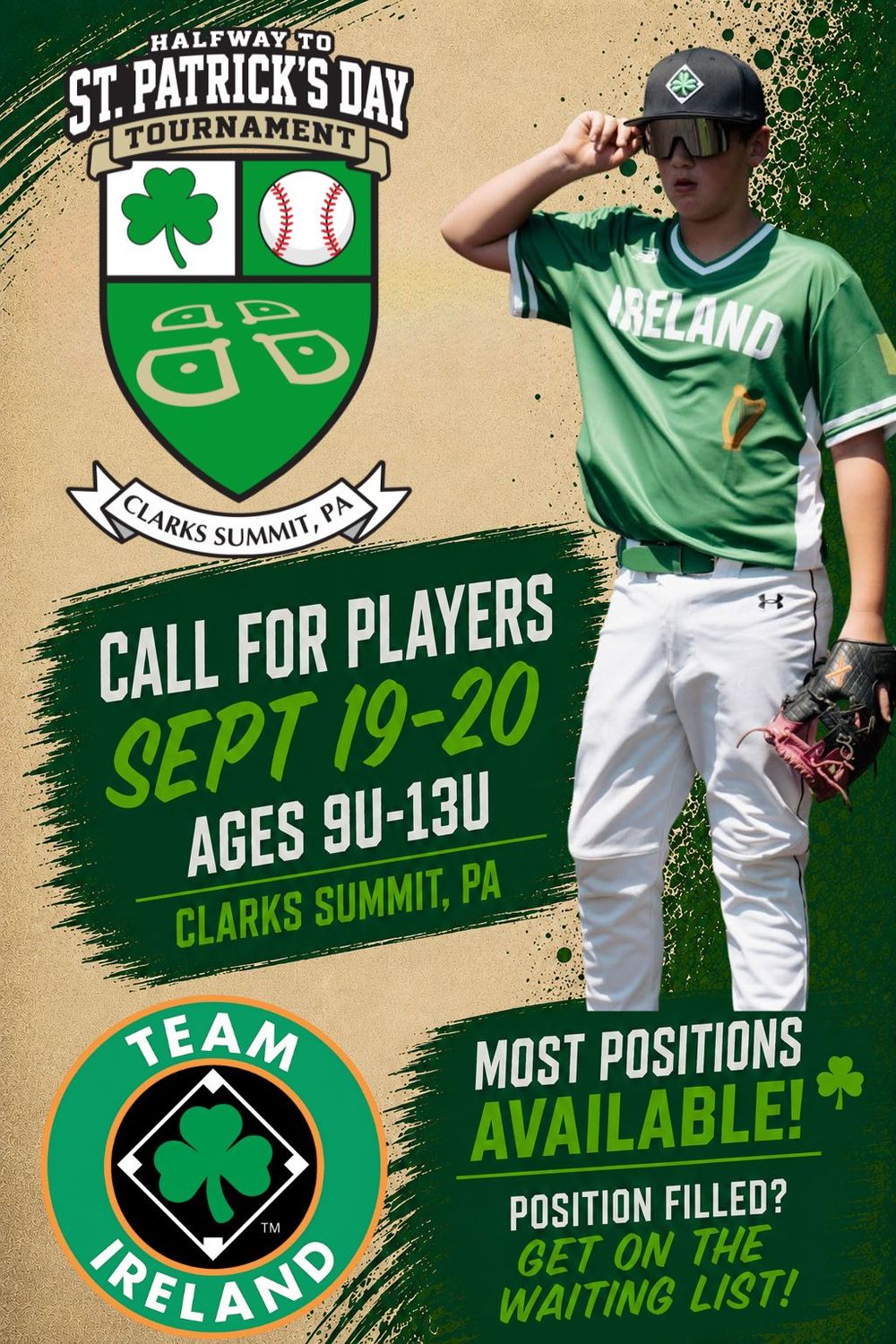 TEAM IRELAND 2026 Halfway to St. Patrick's Day Tournament (Sept 19-20)