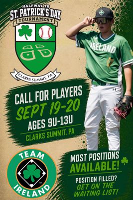TEAM IRELAND 2026 Halfway to St. Patrick's Day Tournament (Sept 19-20)