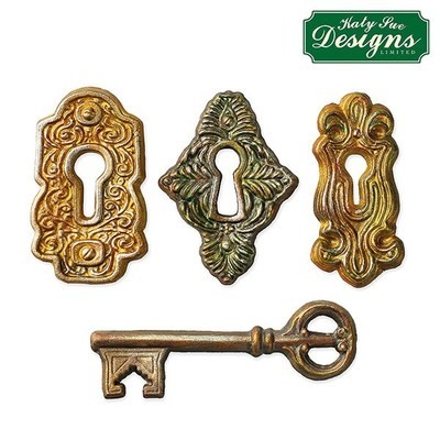 Katy Sue Silicone Mould -LOCKS and KEYS - Καλούπι Σιλικόνης Κλειδαριές και Κλειδιά