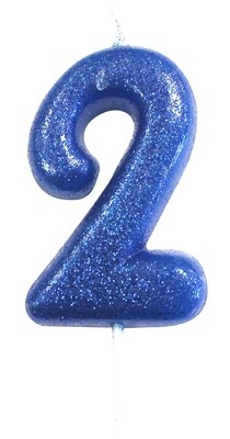 By AH -Candles -GLITTER BLUE '2' -Κεράκι Μπλε Γκλίτερ αριθμός '2' By AH -Candles -GLITTER BLUE '2' -Κεράκι Μπλε Γκλίτερ αριθμός '2'