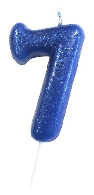 By AH -Candles -GLITTER BLUE '7' -Κεράκι Μπλε Γκλίτερ αριθμός '7' By AH -Candles -GLITTER BLUE '7' -Κεράκι Μπλε Γκλίτερ αριθμός '7'