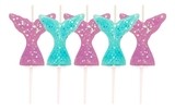 By AH -Shaped Candles -MERMAID TAILS set of 5 -Κεράκια &#39;Γοργόνα&#39; 5 τεμ