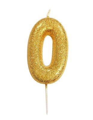 By AH -Candles -GLITTER GOLD '0' -Κεράκι Χρυσό Γκλίτερ αριθμός '0' By AH -Candles -GLITTER GOLD '0' -Κεράκι Χρυσό Γκλίτερ αριθμός '0'