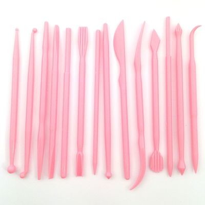 Dekofee Modelling Tool Set of 14 MINI plastic tools -Πλαστικά MINI Εργαλεία 14τεμ