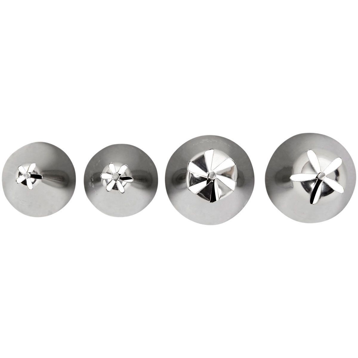 WILTON Nozzles Set of 4 -FLOWERS No.109, No.129, No.190, No.225 - Σετ 4τεμ  μύτες κορνέ  για λουλούδια