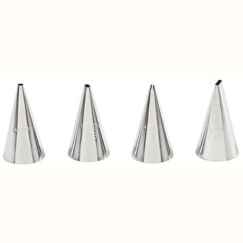 WILTON Nozzles Set of 4 -WRITING No.3, No.55, No.13, No.44 - Σετ 4τεμ  μύτες κορνέ γραφής