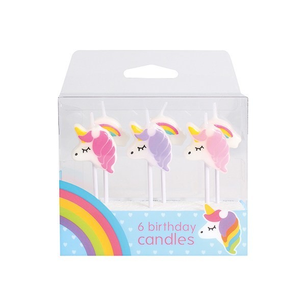 Baked With Love Candles -UNICORN Κεράκια Μονόκερος 6 τεμ
