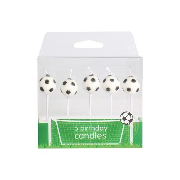Baked With Love Candles -FOOTBALL -Κεράκια μπάλα ποδοσφαίρου 5 τεμ