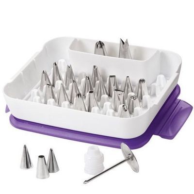 WILTON Nozzles -Deluxe Tip -Set of 22 - Σετ 22τεμ - Μύτες για κορνέ σε θήκη