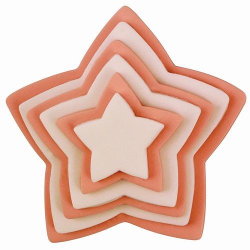 PME Geometric Basics -Set of 6 -STARS -Σετ 6τεμ κουπ πατ Πλαστικά Βασική Σειρά Αστέρια
