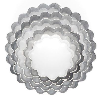Cookie Cutter -Geometric Set 0f 5 -FLUTED RINGS - Σετ 5τεμ κουπ πατ κυματοειδείς κύκλοι