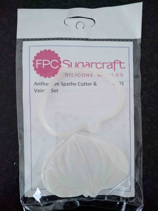 SALE!!! FPC Cutter &amp; Veiner Set -ANTHURIUM SPATHE - Κουπ πατ και Πατάκι Σιλικόνης Ανθούριο