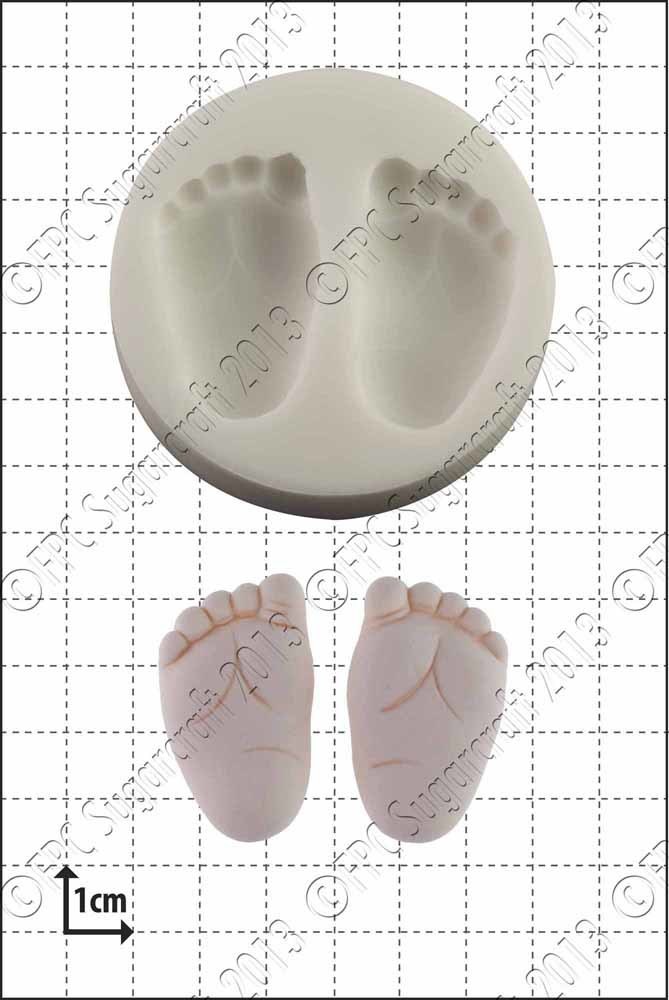 FPC Silicone Mould -BABY FEET -Καλούπι Σιλικόνης Πατουσάκια Μωρού