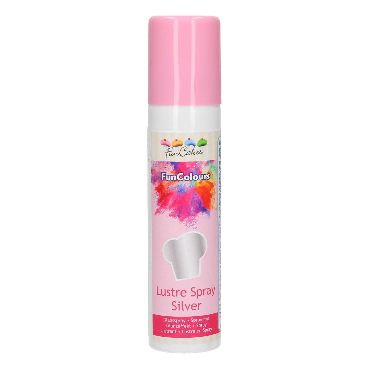 FunCakes Edible Spray -METALLIC SILVER 100ml - Σπρέι Μεταλλικό Ασημί