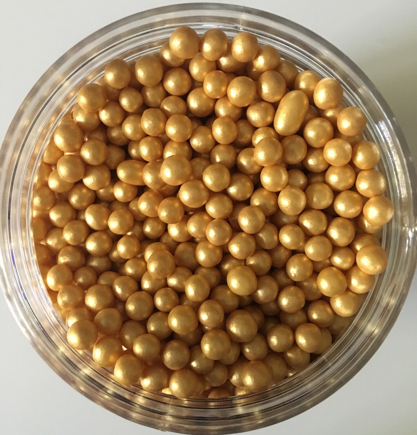 ### Sugar Pearls -SOFT GOLD 6mm Βρώσιμες Μαλακές Μπιλίτσες/Πέρλες Χρυσές 320γρ