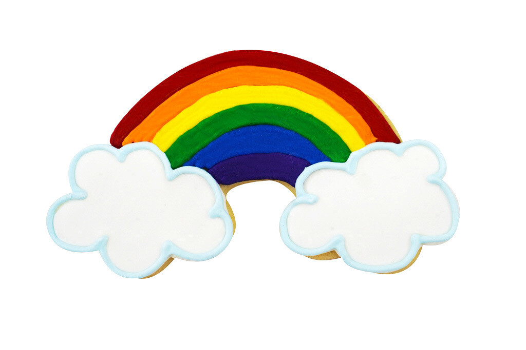 By AH -Cookie Cutter -RAINBOW &amp; CLOUDS -Κουπ πατ Ουράνιο Τόξο &amp; Σύννεφα 12εκ