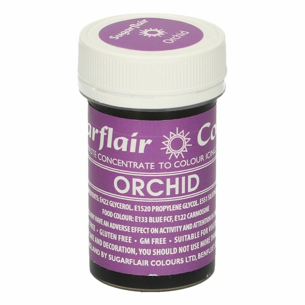 Sugarflair Paste Colours -ORCHID -Χρώμα σε Πάστα - Μωβ Ορχιδέας 25γρ