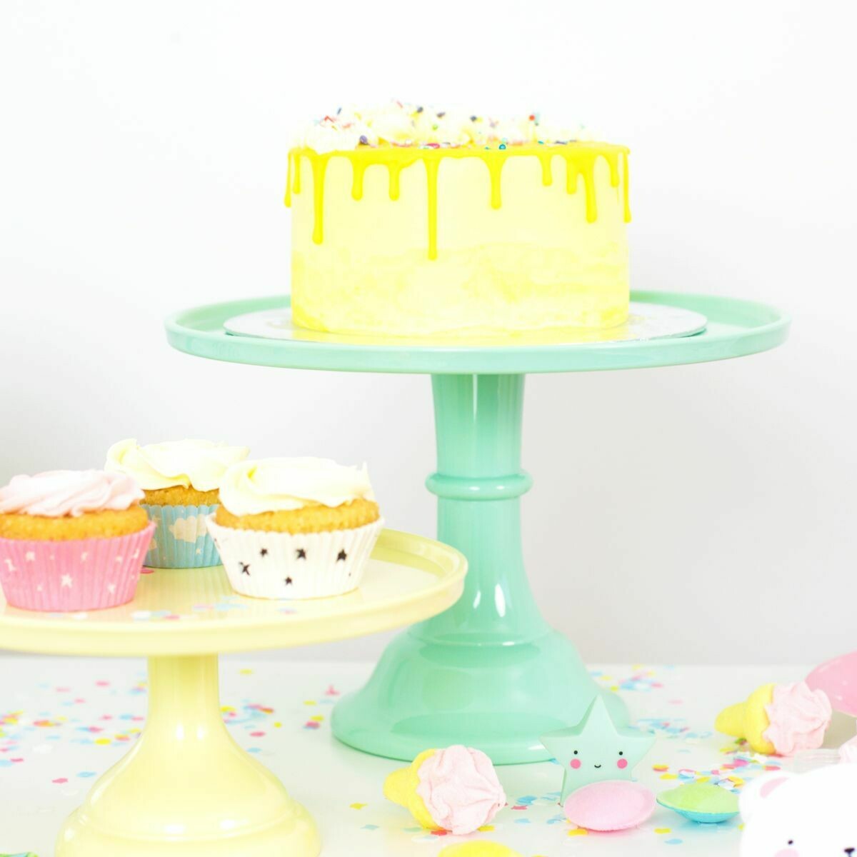 Melamine Cake Stand -LARGE MINT - Μεγάλη Βάση Για Τούρτα από Μελαμίνη - Μέντα 30εκ