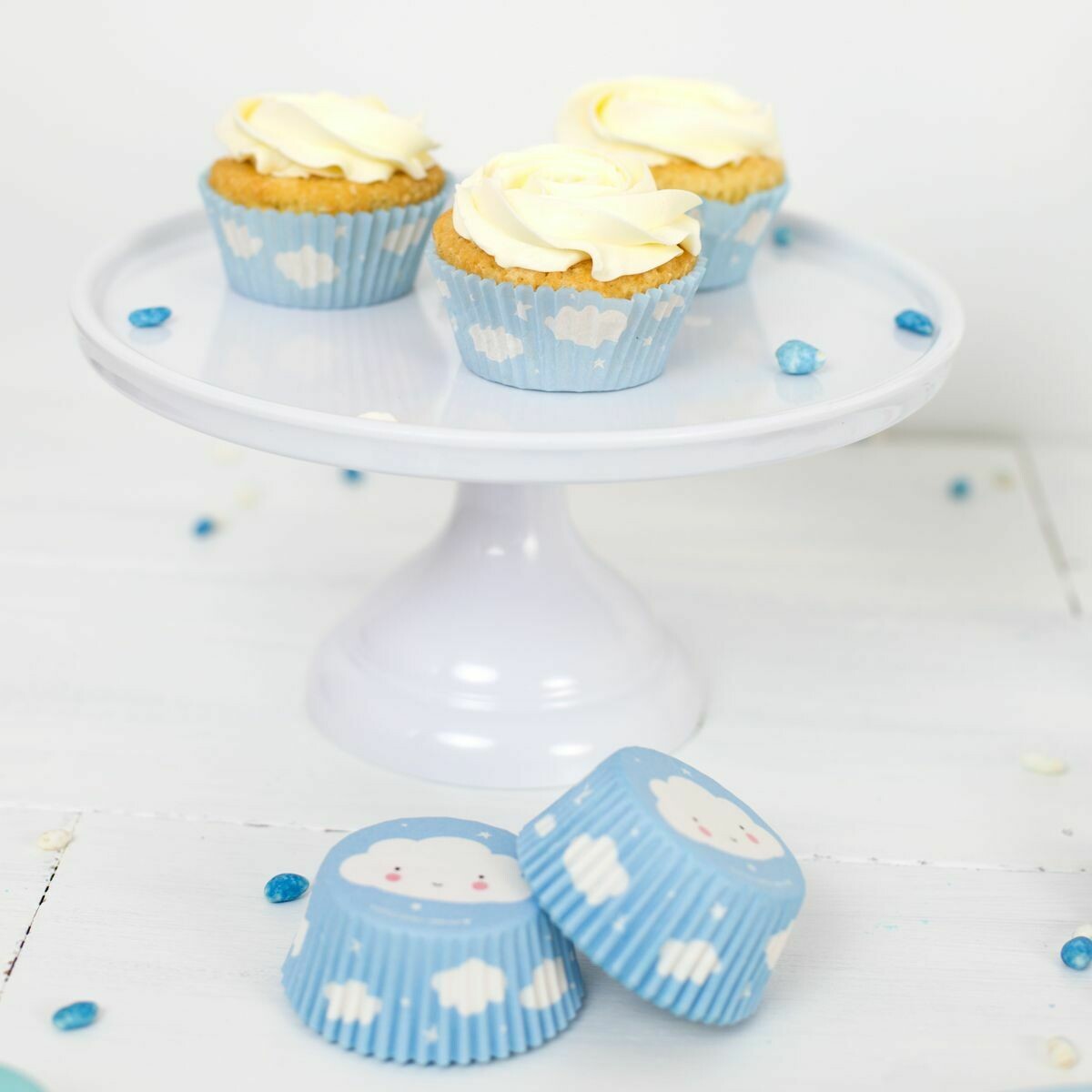 Melamine Cake Stand -SMALL WHITE - Μικρή Βάση Για Τούρτα από Μελαμίνη - Λευκή 24εκ