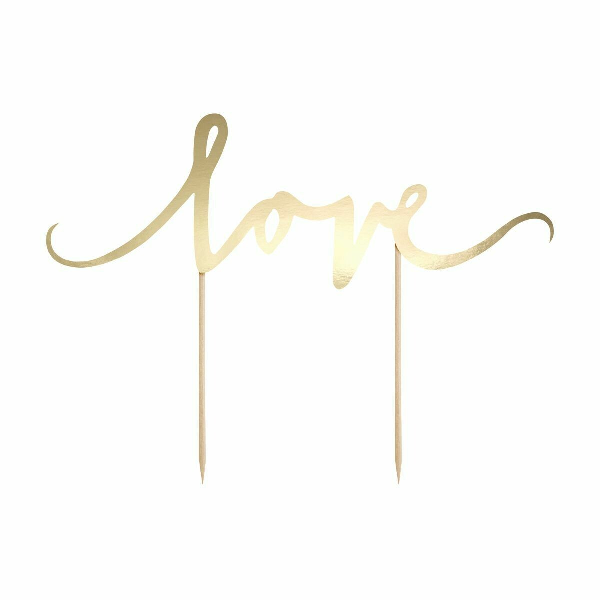 PartyDeco Cake Topper &#39;Love&#39; - GOLD -Τόπερ Τούρτας Χρυσό &#39;Love&#39;