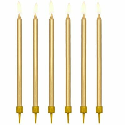 PartyDeco Birthday Candles -12εκ TALL PLAIN GOLD 12 τεμ - Χρυσά κεράκια 12εκ PartyDeco Birthday Candles -12εκ TALL PLAIN GOLD 12 τεμ - Χρυσά κεράκια 12εκ