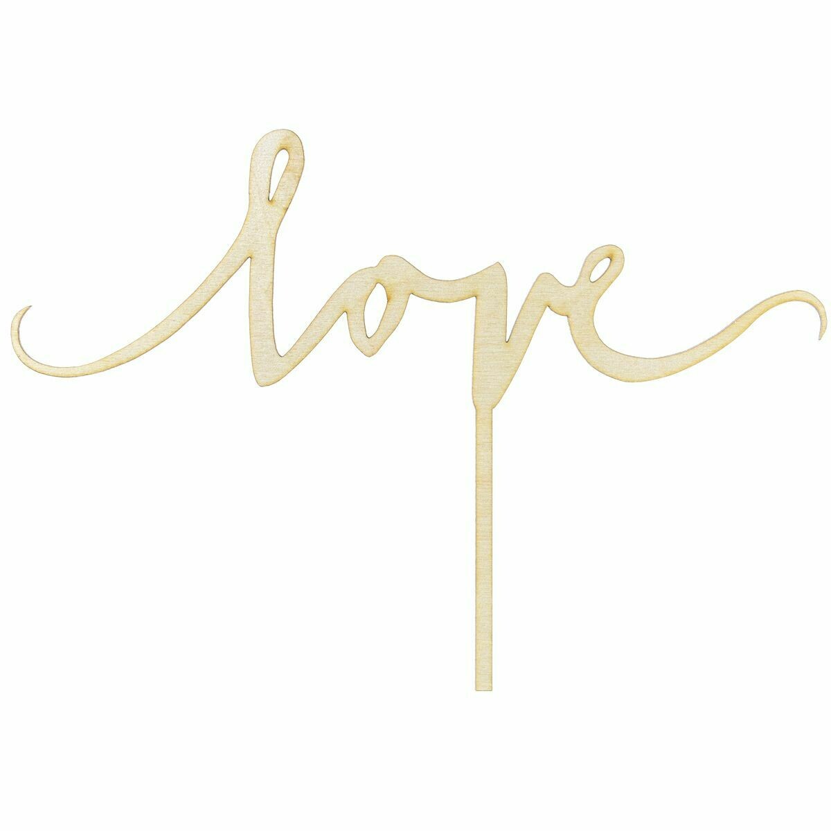 PartyDeco Cake Topper &#39;Love&#39; - WOODEN -Τόπερ Τούρτας Ξύλινο &#39;Love&#39;