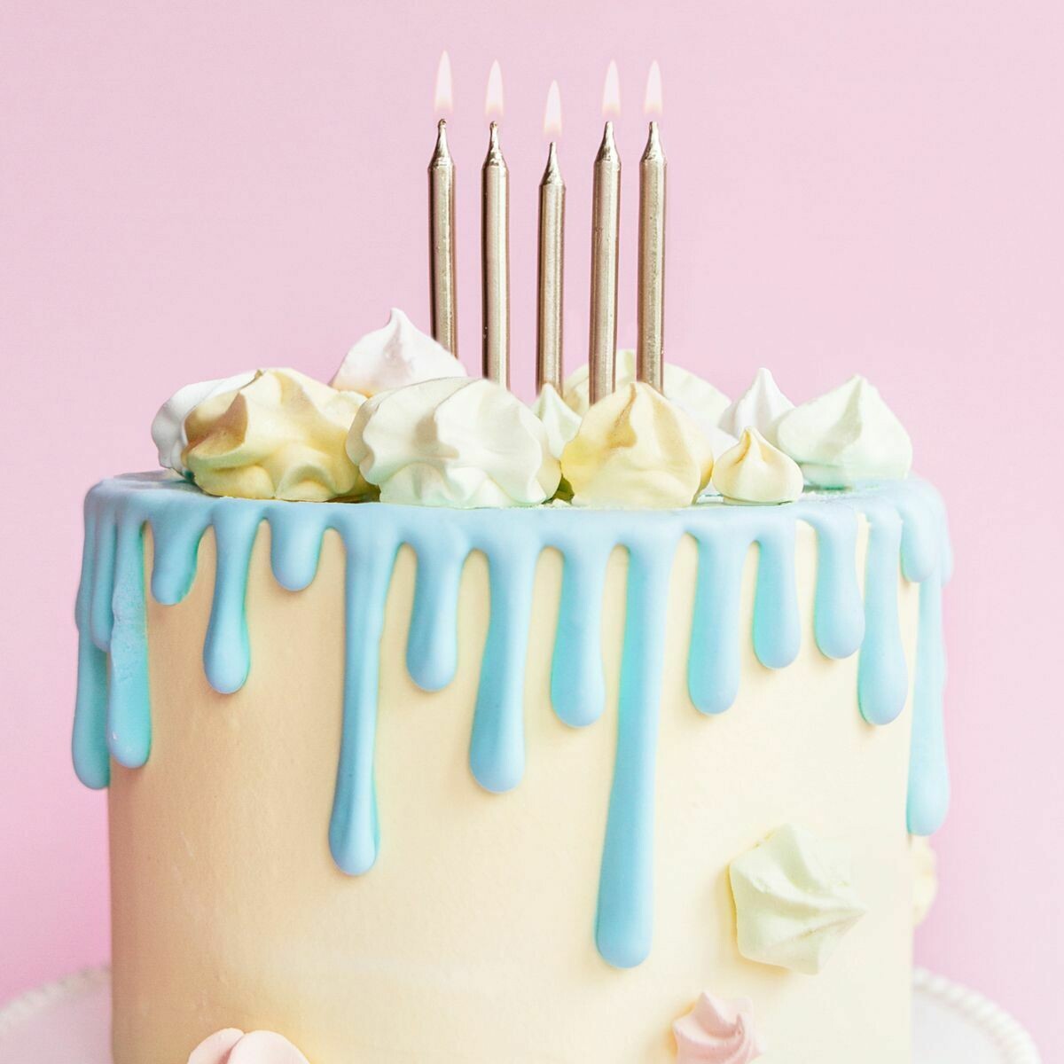 PartyDeco Birthday Candles -6εκ PLAIN GOLD 6 τεμ - Χρυσά Κεράκια 6εκ