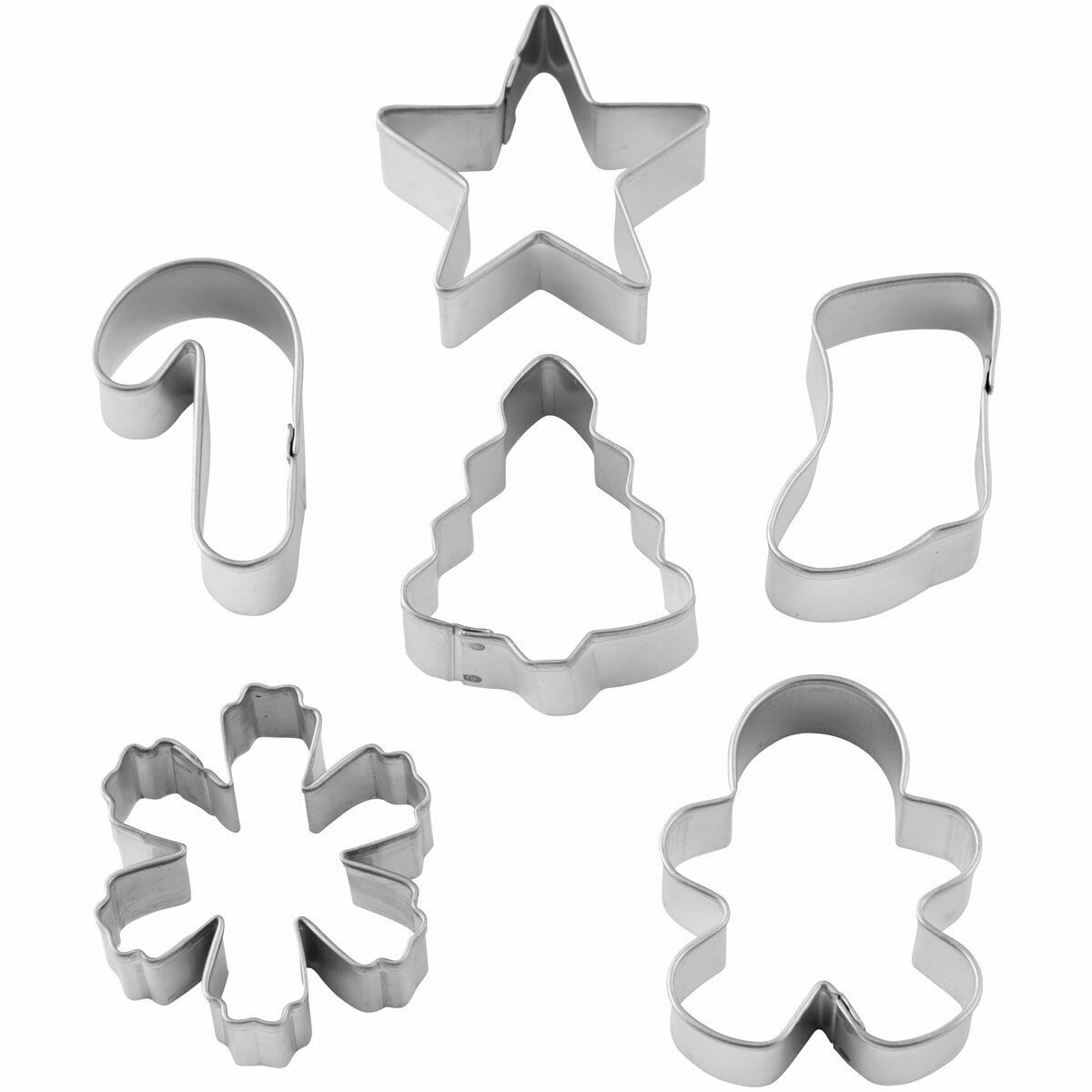 SALE!!! Wilton Christmas Cookie Cutter Set of 6 -MINI WREATH SET -Σετ 6τεμ Μίνι Χριστουγεννιάτικα Κουπ πατ