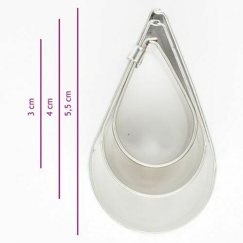 Cookie Cutter -Geometric Set 0f 3 -TEARDROP - Σετ 3 τεμ κουπ πάτ Δάκρυ/Σταγόνα