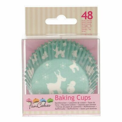 SALE!!! FunCakes Cupcake Cases -WINTER WONDERLAND -Θήκες Ψησίματος 48 τεμ