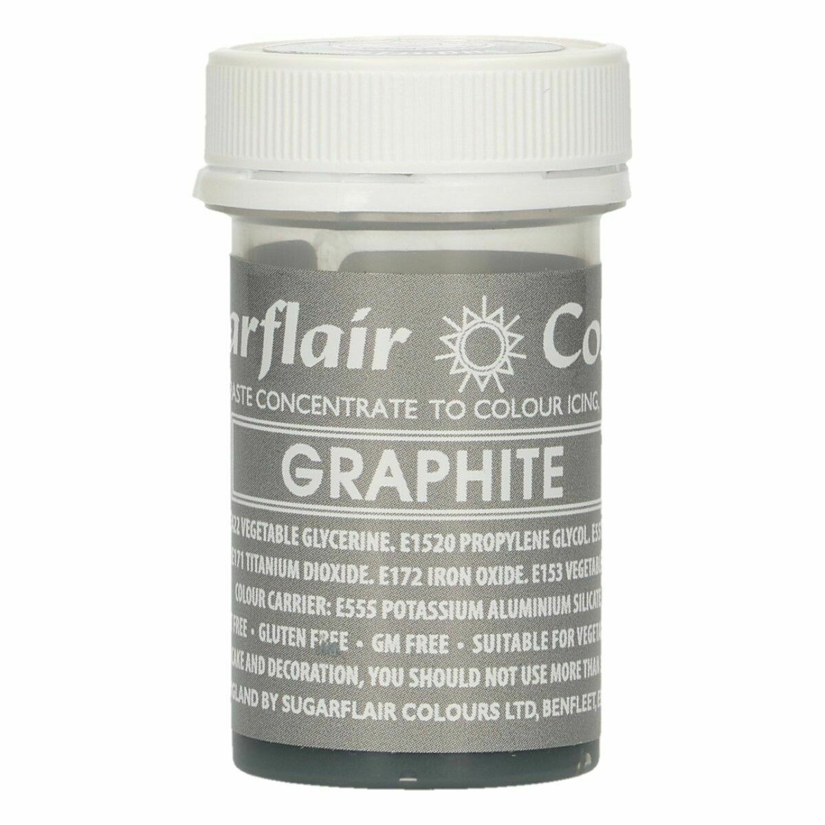 Sugarflair Paste Colours -GRAPHITE -Χρώμα σε Πάστα Γραφίτης 25γρ