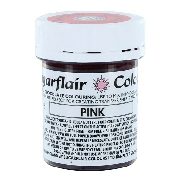 SALE!!! Sugarflair Chocolate Colour -PINK 35g - Χρώμα σοκολάτας -Ροζ-ΑΝΑΛΩΣΗ ΚΑΤΑ ΠΡΟΤΙΜΗΣΗ 12/25