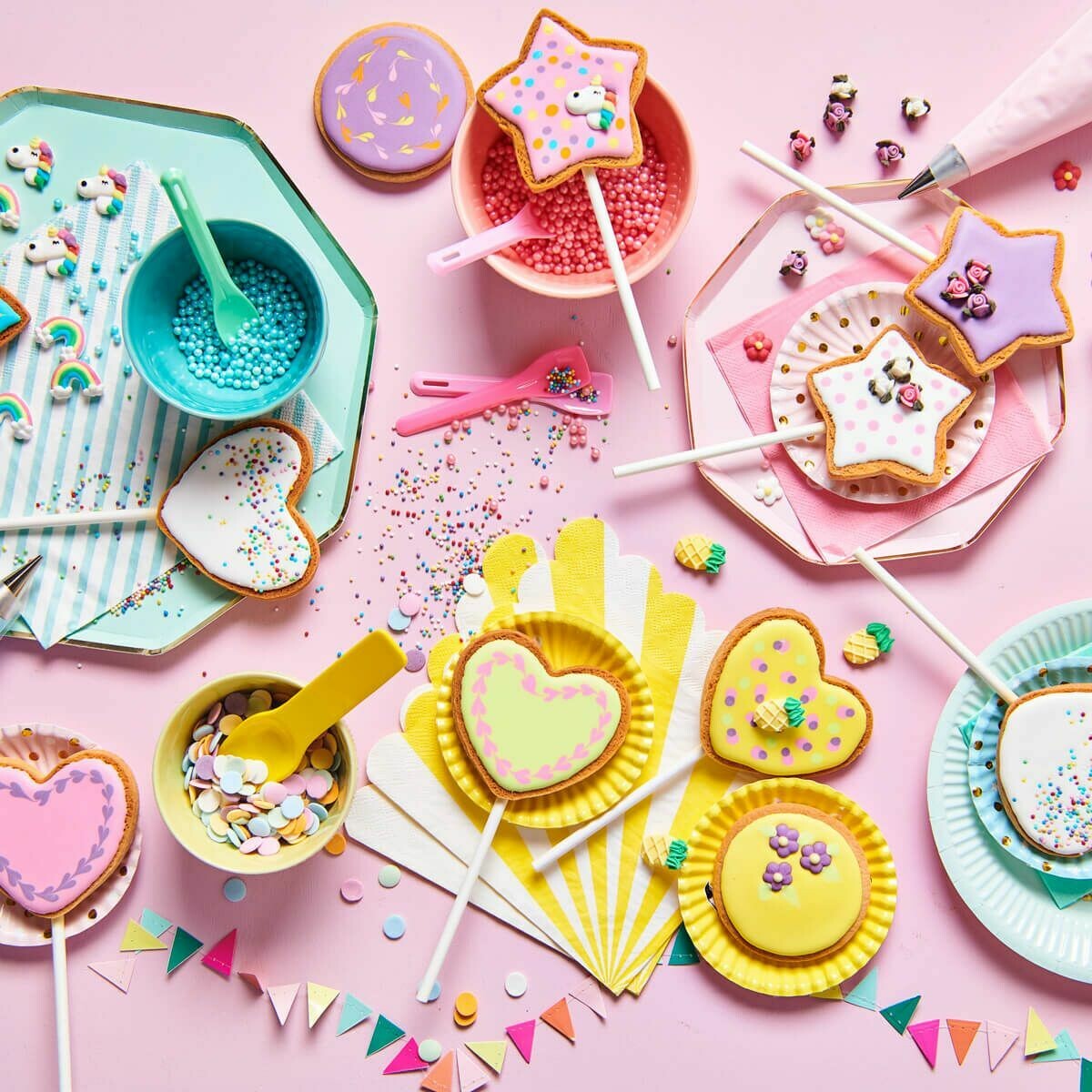 FunCakes Paper Cake Pop Sticks -WHITE - Χάρτινα Στικάκια για Κέικ Ποπς 12εκ 50 τεμ.