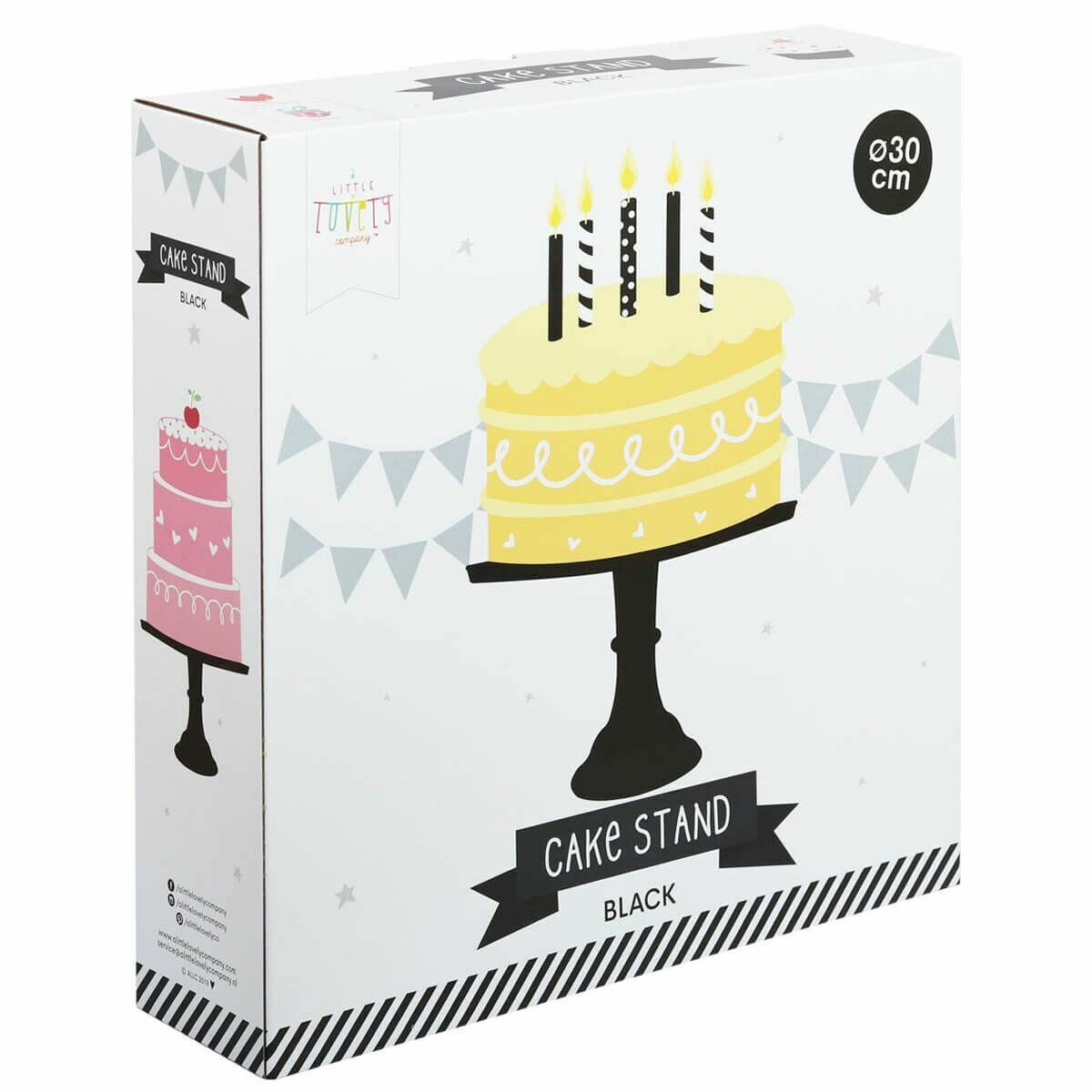 Melamine Cake Stand -LARGE BLACK - Μεγάλη Βάση Για Τούρτα από Μελαμίνη - Μαύρη 30εκ