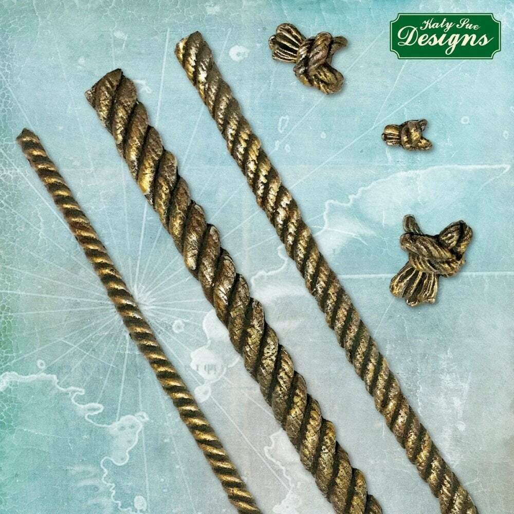 Katy Sue Silicone Mould -ROPES &amp; KNOTS -Καλούπι Σιλικόνης Σκοινιά και Κόμποι