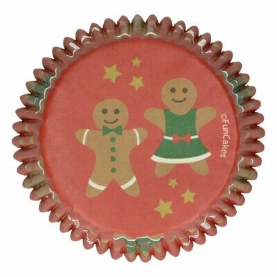 FunCakes Cupcake Cases -CHRISTMAS -GINGERBREAD PEOPLE -Θήκες Ψησίματος 48 τεμ
