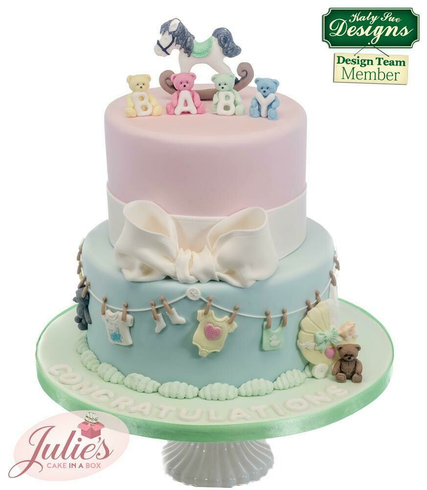 Katy Sue Silicone Mould -BABY CLOTHES WASHING LINE -Καλούπι Σιλικόνης Μωρουδιακά Απλωμένα σε Σχοινί