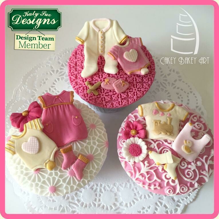 Katy Sue Silicone Mould -BABY CLOTHES WASHING LINE -Καλούπι Σιλικόνης Μωρουδιακά Απλωμένα σε Σχοινί