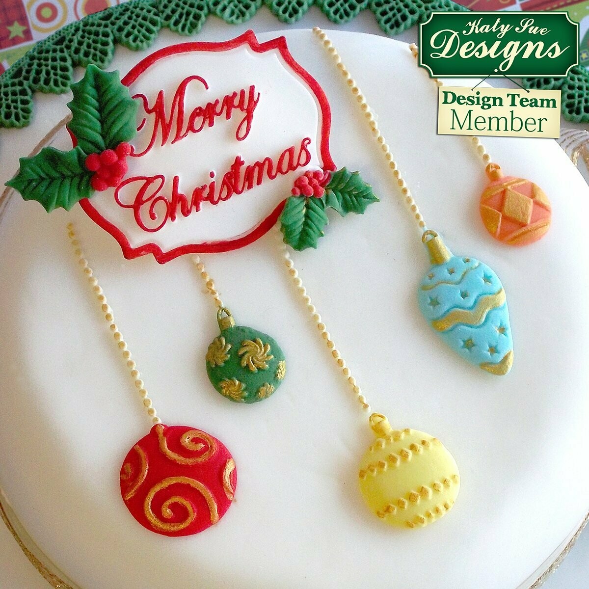 SALE!!! Katy Sue Silicone Mould -CHRISTMAS BAUBLES -Καλούπι Σιλικόνης Χριστουγεννιάτικες Μπάλες